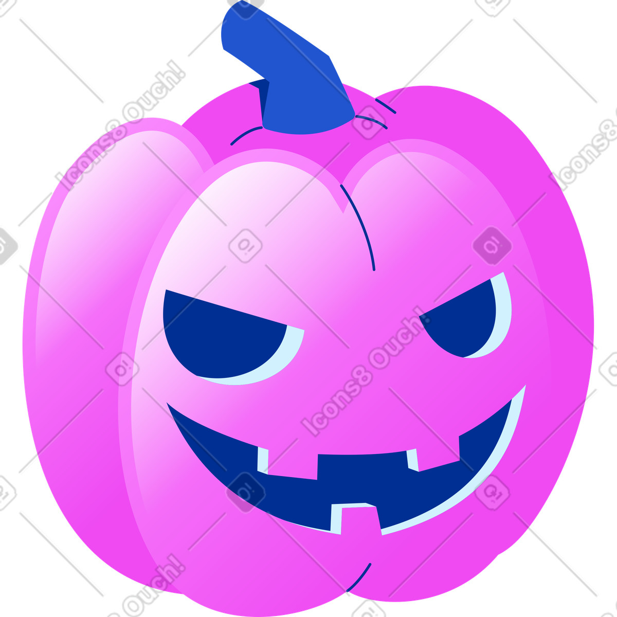 Glossy スタイルの かぼちゃハロウィン のイラストをPNG、SVG形式でダウンロード