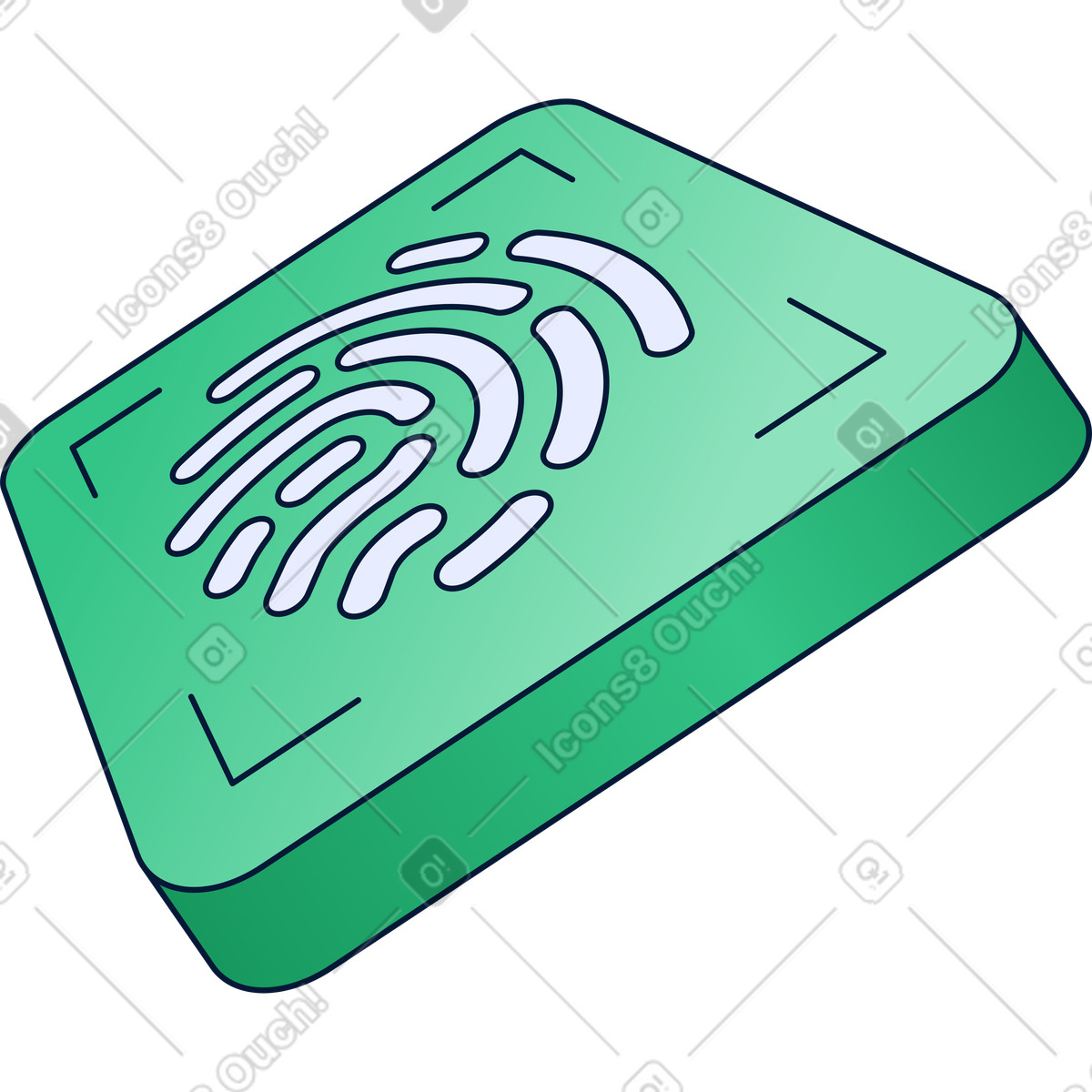 Ilustración Icono de huella digital en estilo Neat a descargar en PNG y SVG