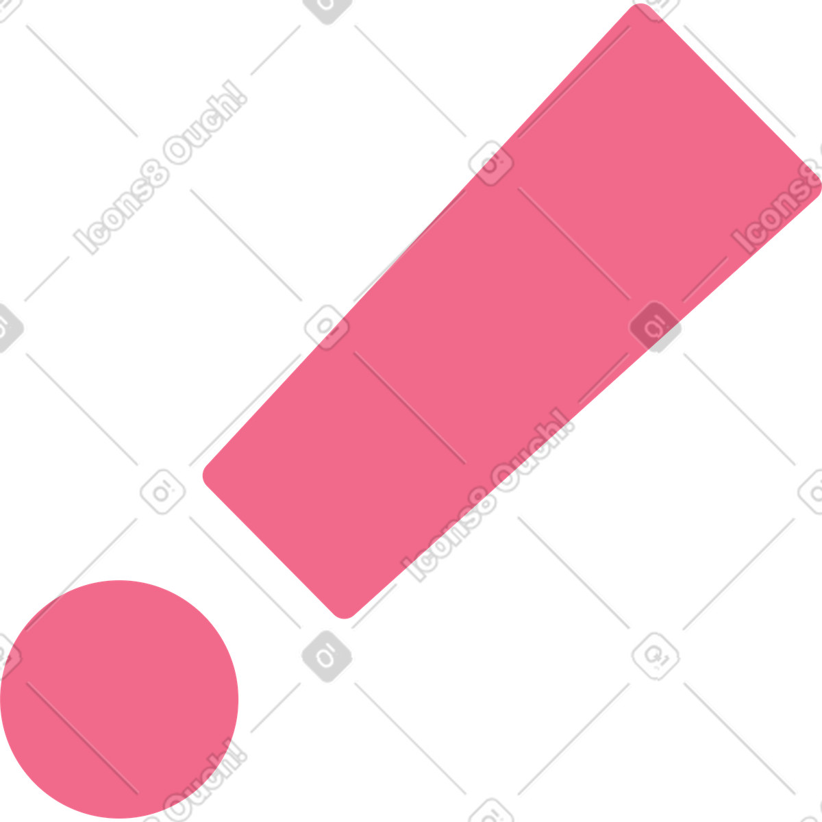 Großes ausrufezeichen-Illustration im Juicy-Stil als Download in PNG, SVG