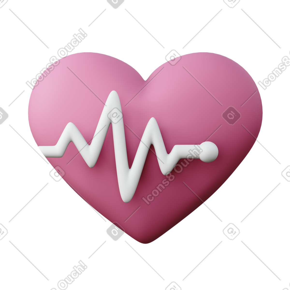 Heart rate illustration showing pulse clipart image in PNG SVG