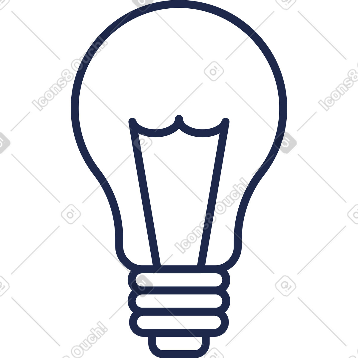 Illustration Lampe dans le style Outline à télécharger aux formats PNG, SVG