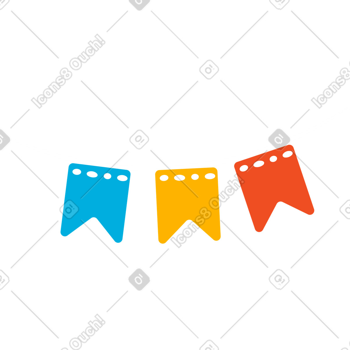 Ghirlanda illustrazione in stile Flame scarica in PNG, SVG