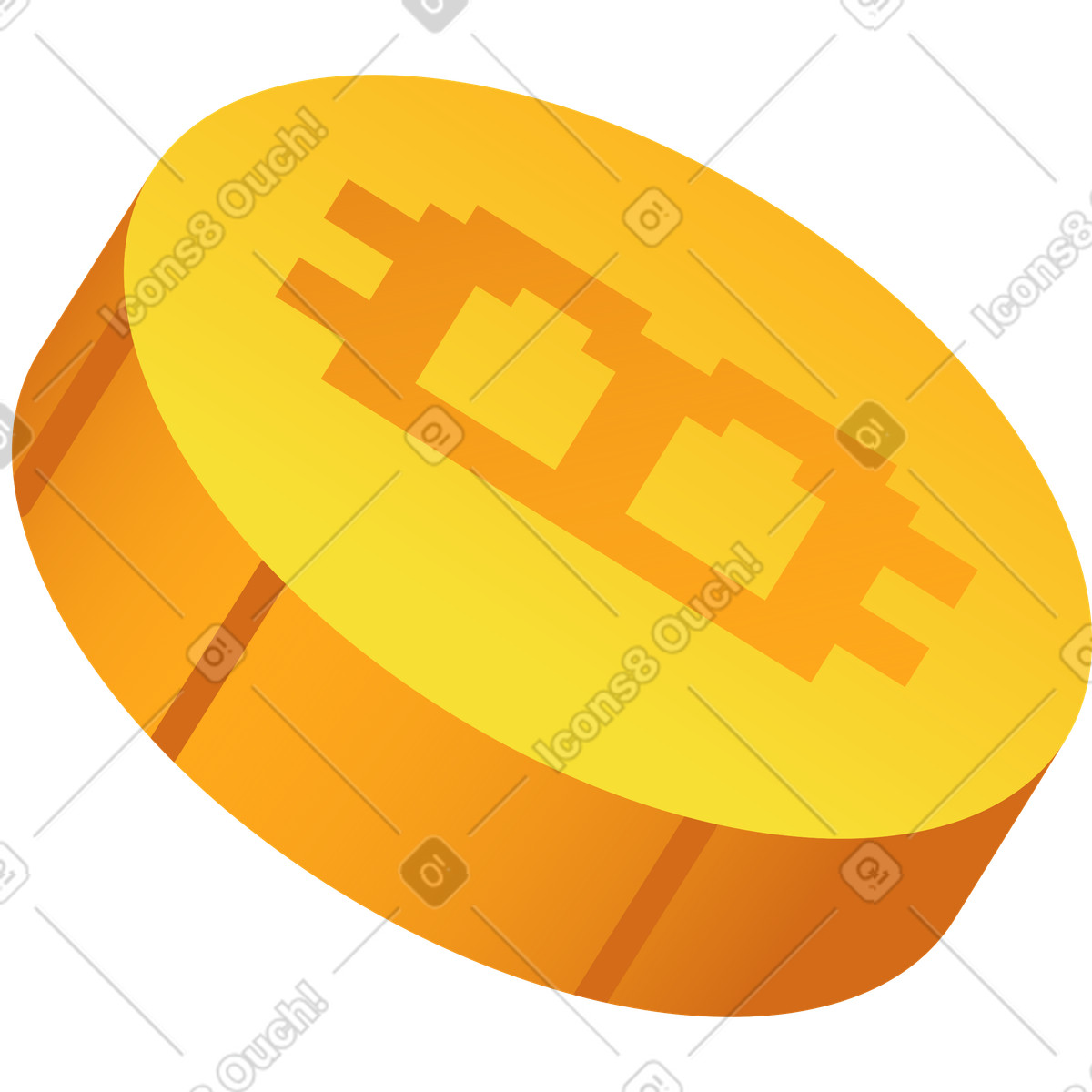Illustration animée Bitcoins dans le style Colors à télécharger aux formats GIF, Lottie (JSON), AE