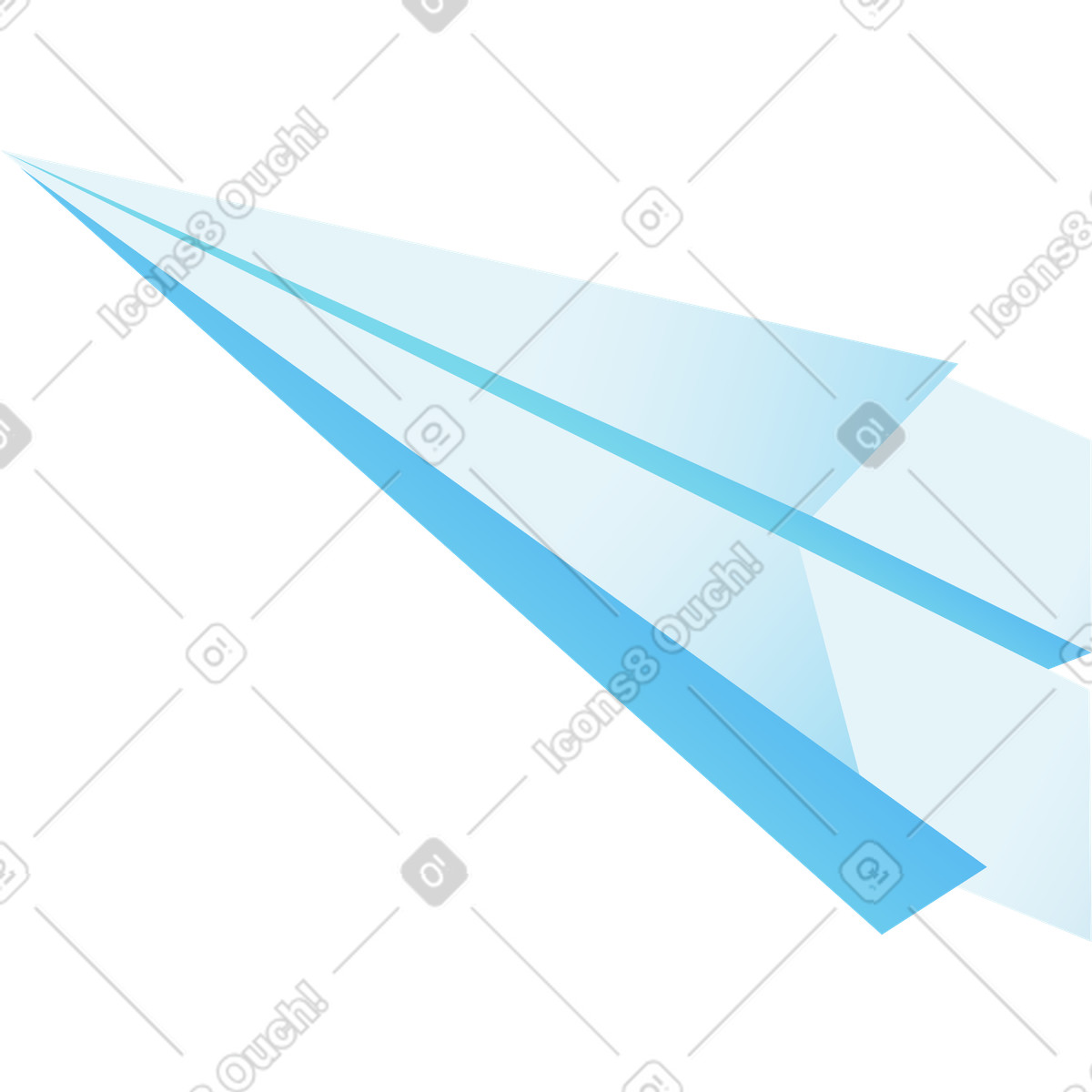 Airy スタイルの 紙飛行機 のイラストをPNG、SVG形式でダウンロード