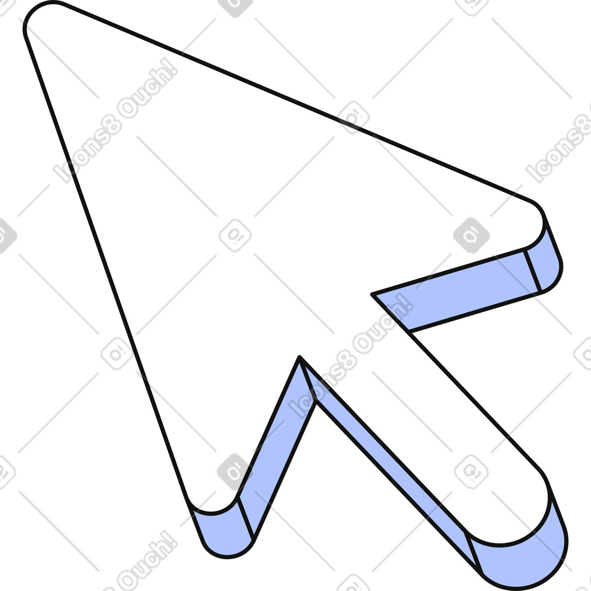 Ilustración Flecha del cursor en estilo Techny a descargar en PNG y SVG