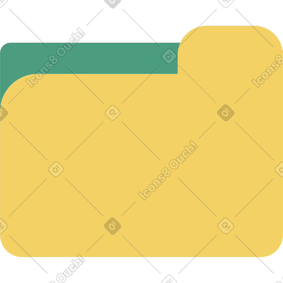 Macaroni 스타일의 폴더 일러스트레이션 PNG, SVG 다운로드