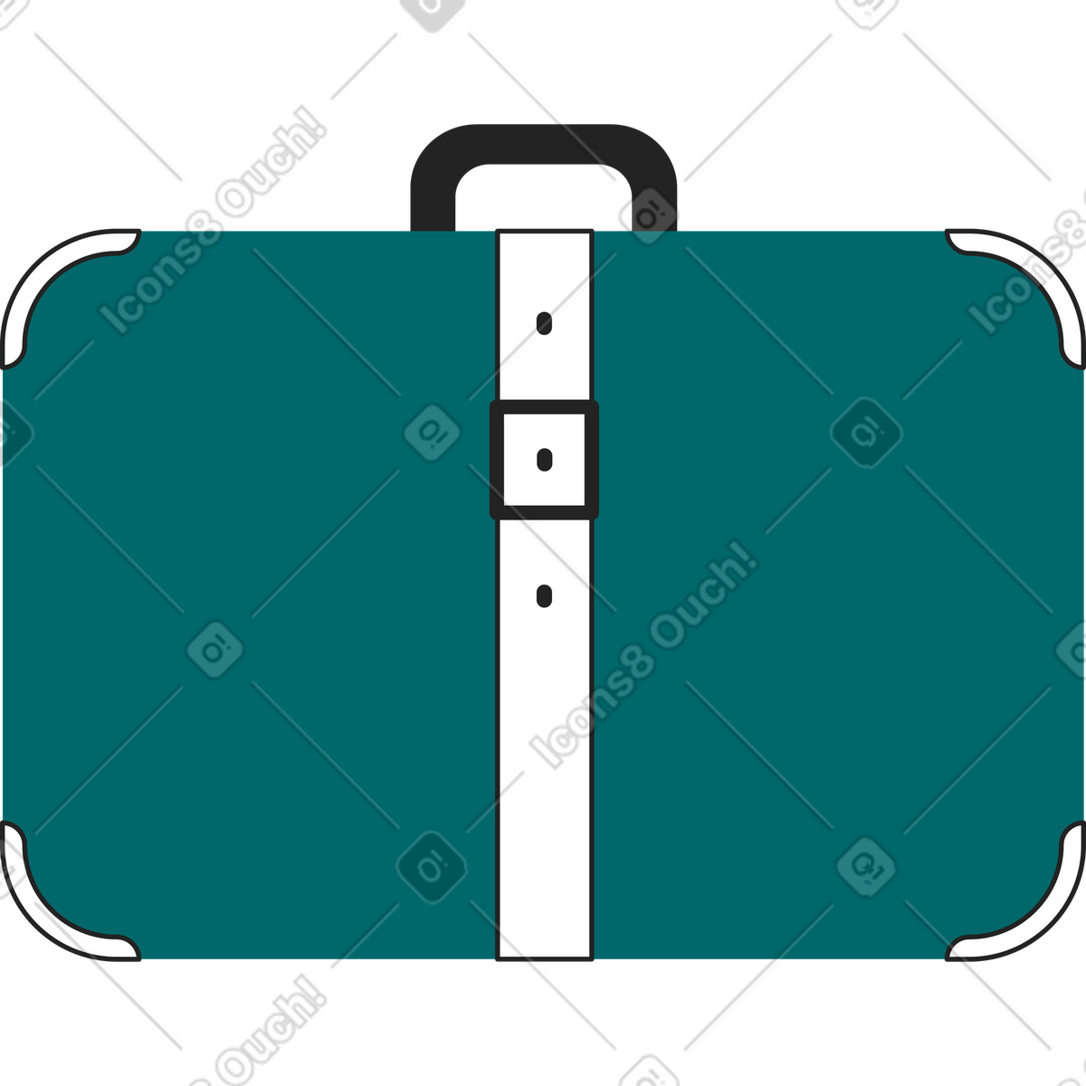 Ilustração de Mala viagem em no estilo Sammy Line para baixar em PNG, SVG