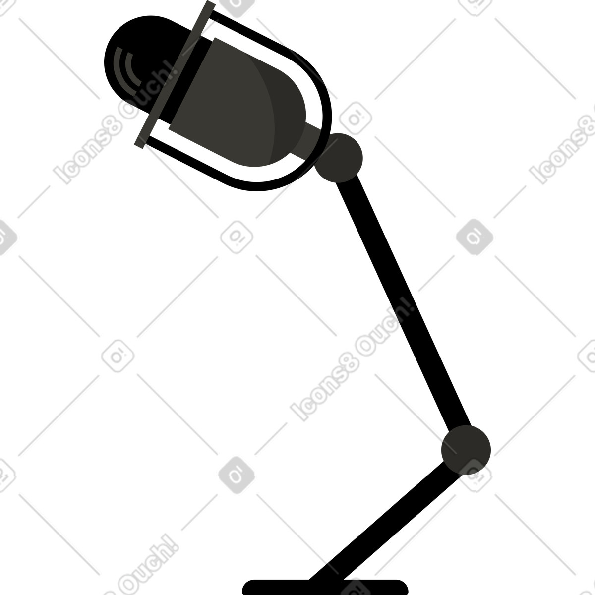 Ilustração de Microfone podcast em no estilo Lagom para baixar em PNG, SVG