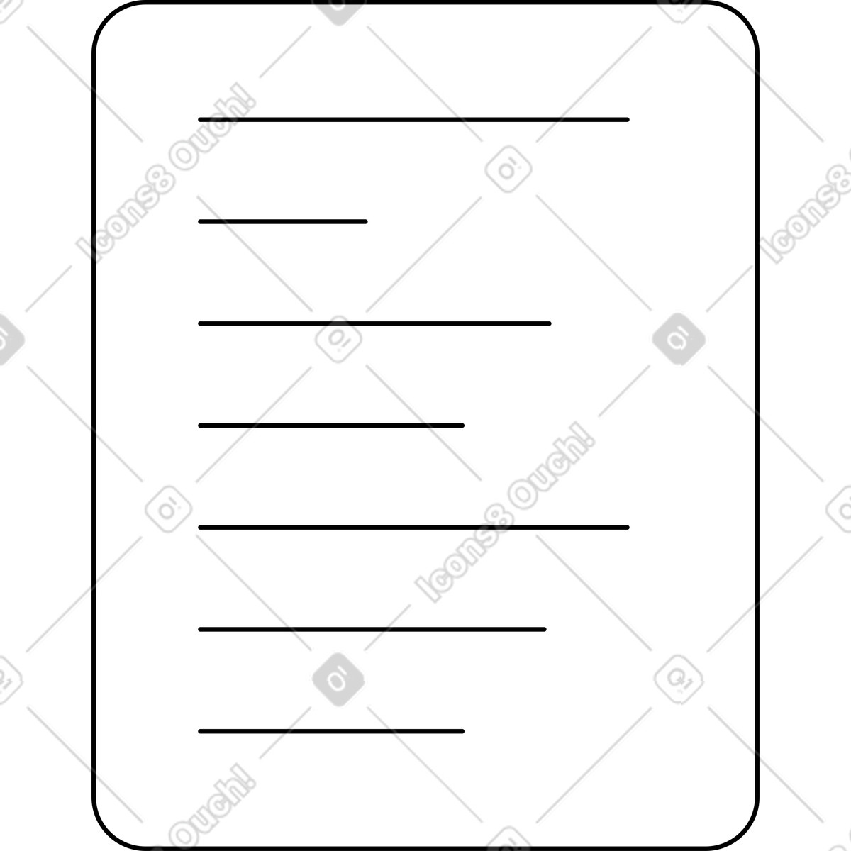 Document illustration in PNG, SVG