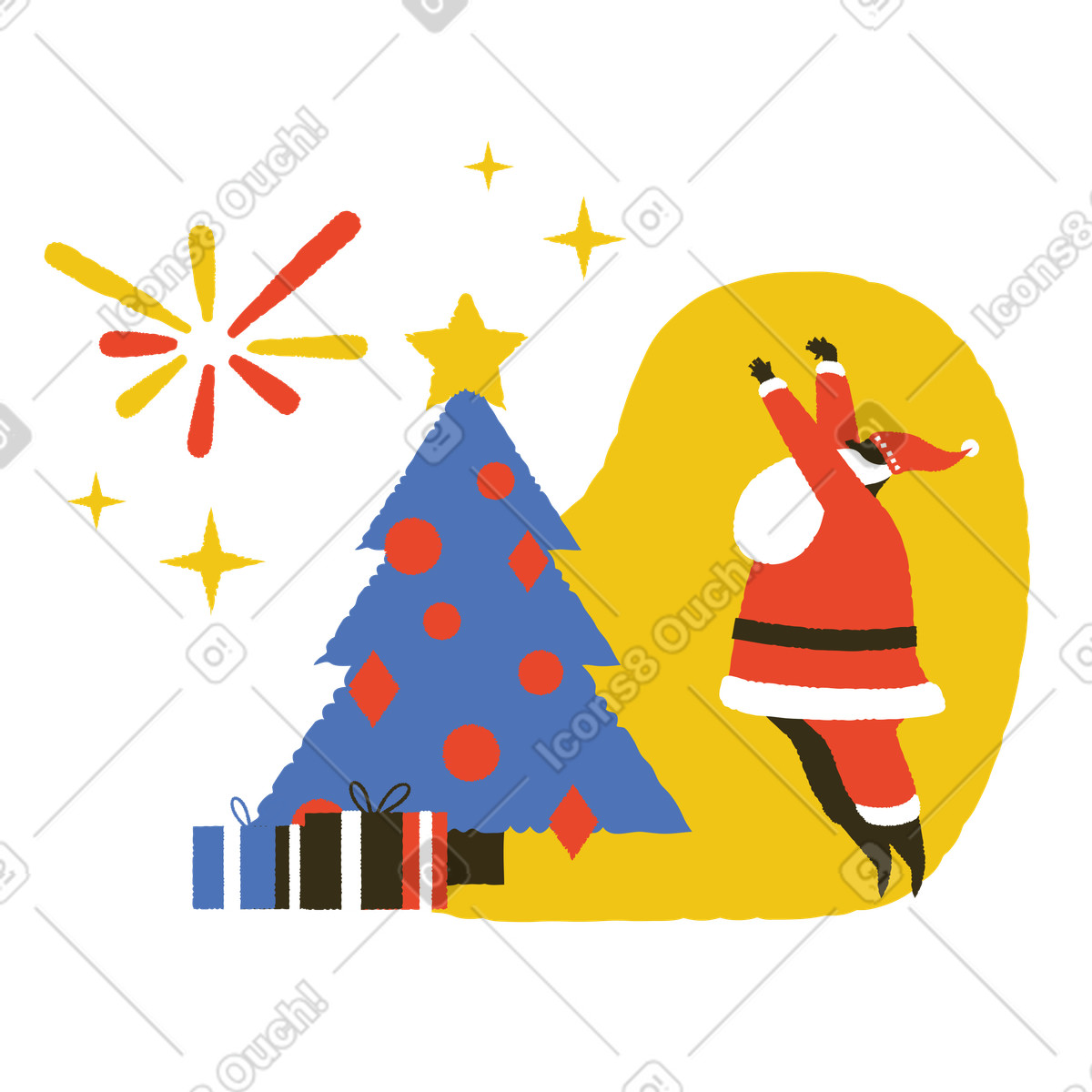 È natale! illustrazione in stile Bermuda scarica in PNG, SVG