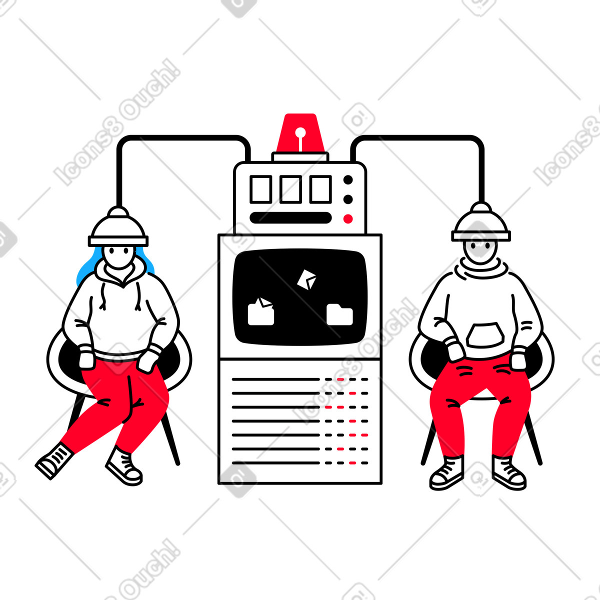 Ilustração de Transferência arquivos em no estilo Transistor para baixar em PNG, SVG