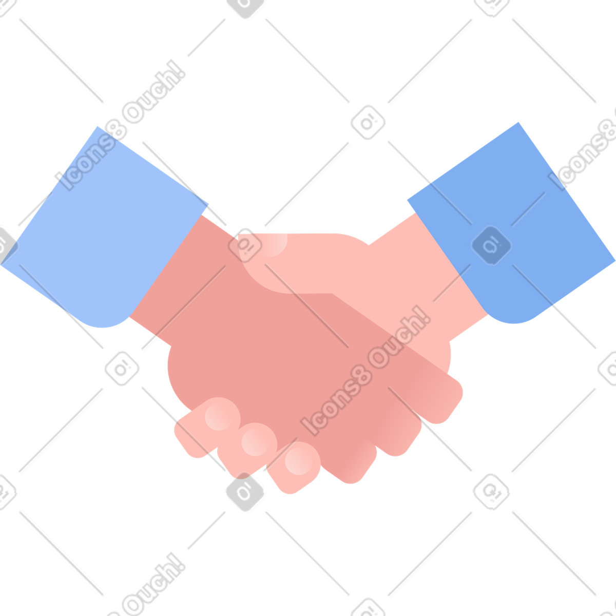Clip スタイルの ハンドシェーク のイラストをPNG、SVG形式でダウンロード