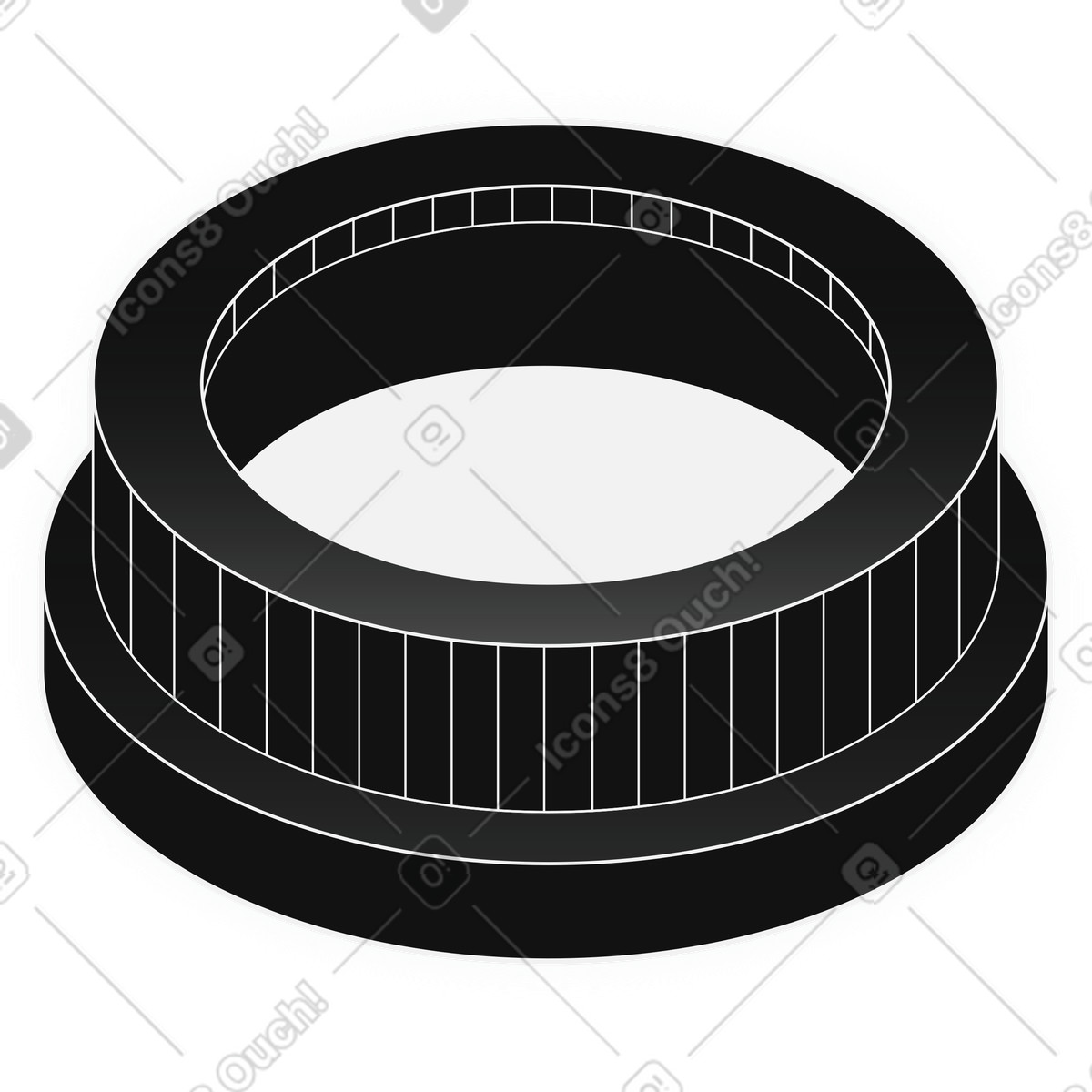 Piattaforma ad anello circolare illustrazione in stile Inverse scarica in PNG, SVG