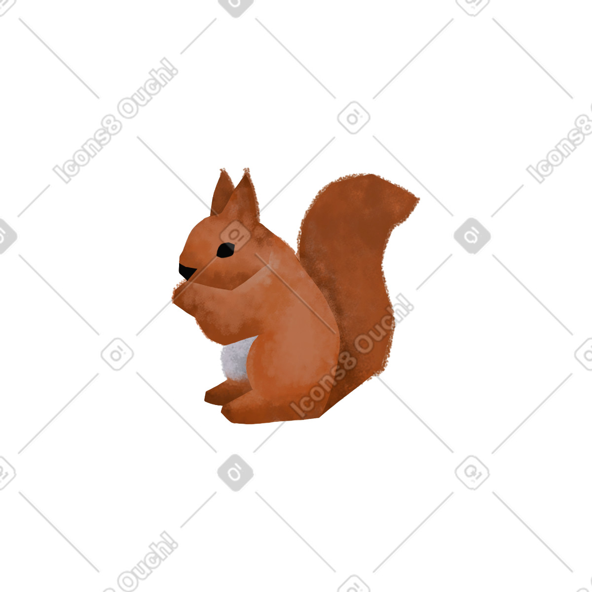 Ilustración Squirell en estilo Family a descargar en PNG y SVG