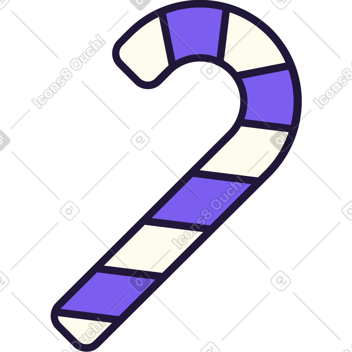 下载 Conifer 风格的 Candy cane 插画，支持 PNG、SVG 格式