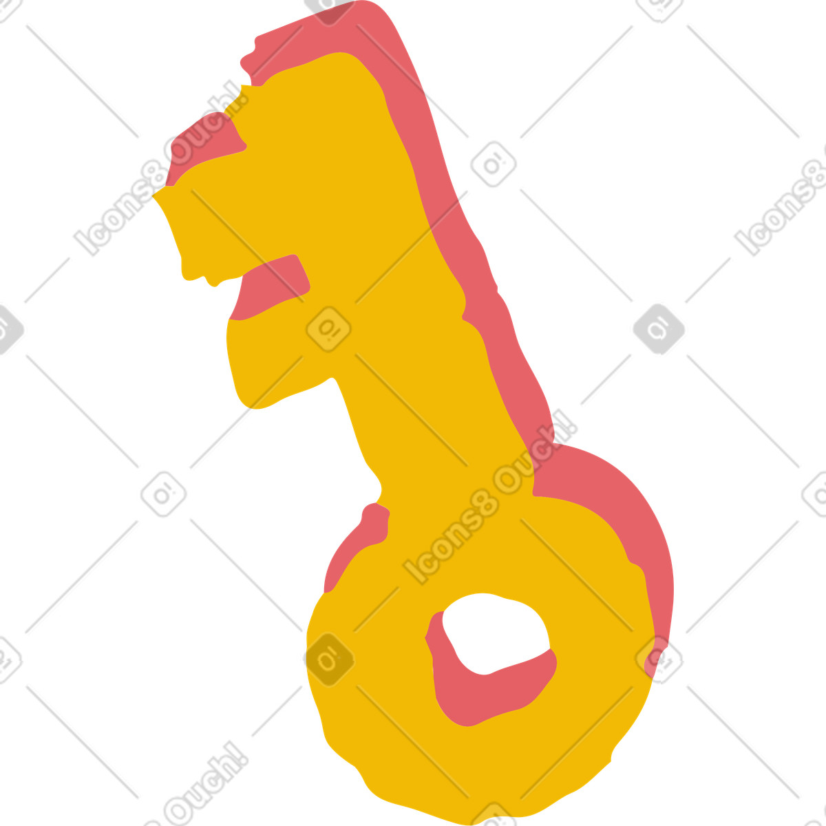 Key illustration in Flamenco style download in PNG, SVG