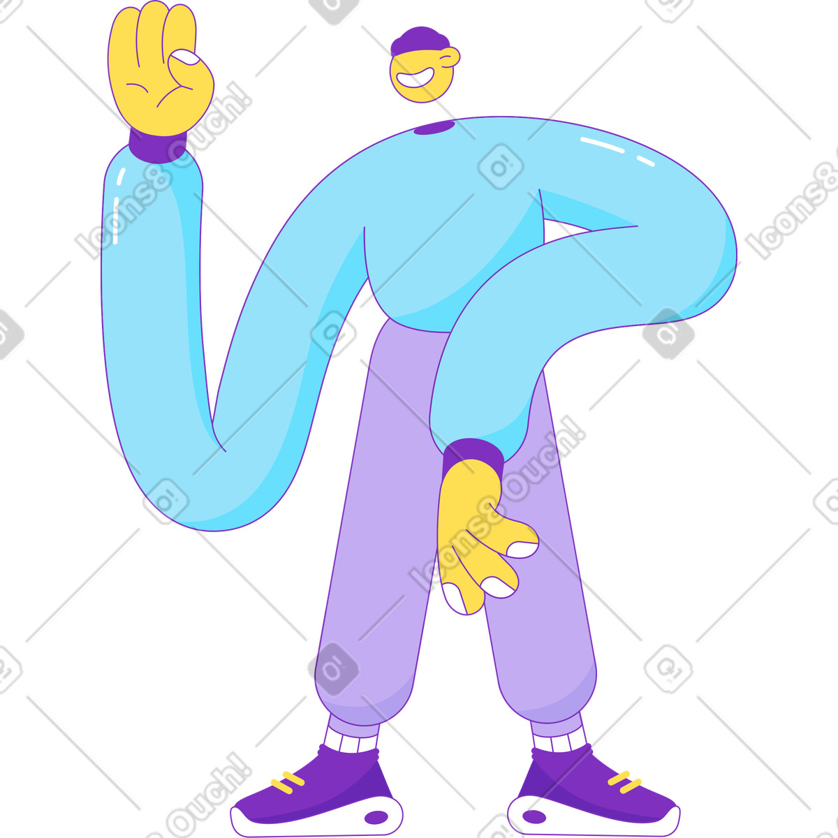 Elastic スタイルの おとこ のイラストをPNG、SVG形式でダウンロード