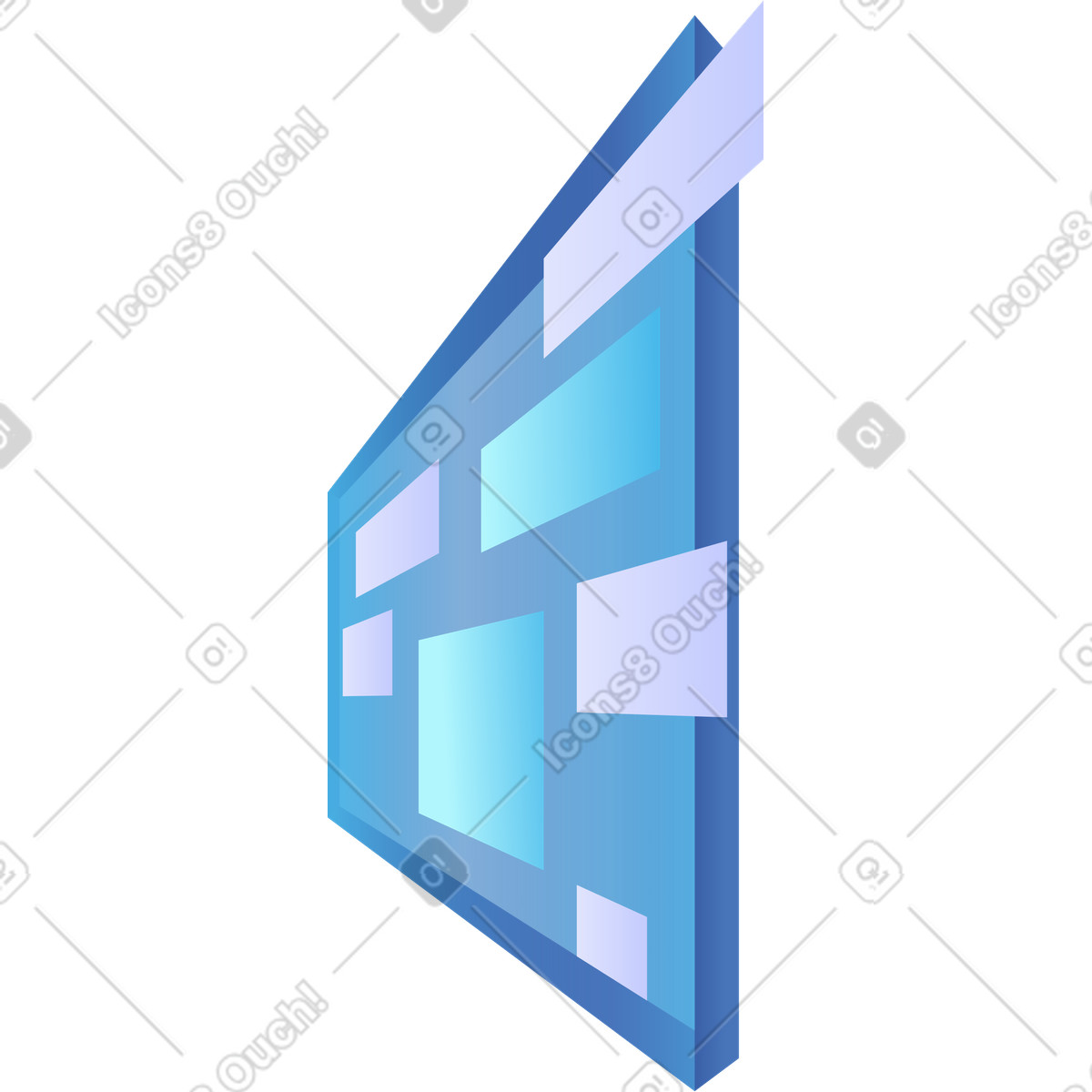 Ilustración Marco de plataforma software en estilo Quantum a descargar en PNG y SVG