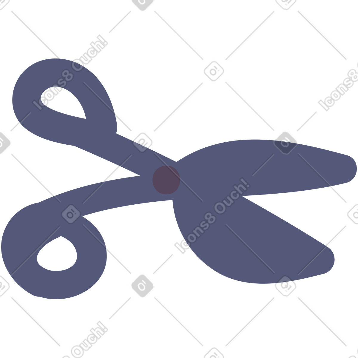 Ilustración Tijeras en estilo Pluto a descargar en PNG y SVG