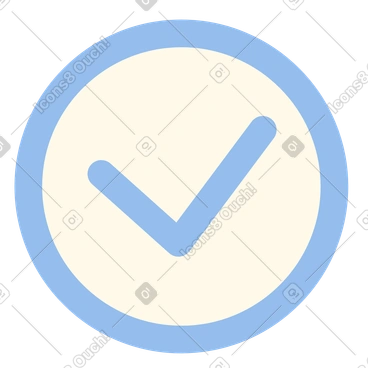 圆圈中的复选标记动态插图，格式有GIF、Lottie (JSON)、AE