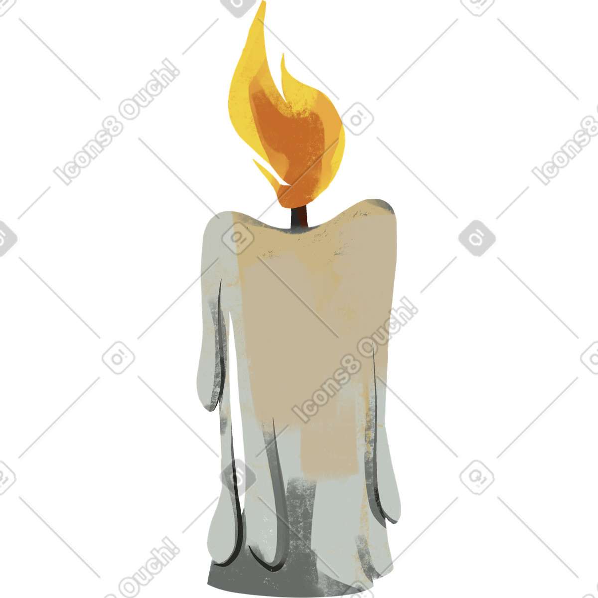 Candle illustration in Fabulous style download in PNG, SVG