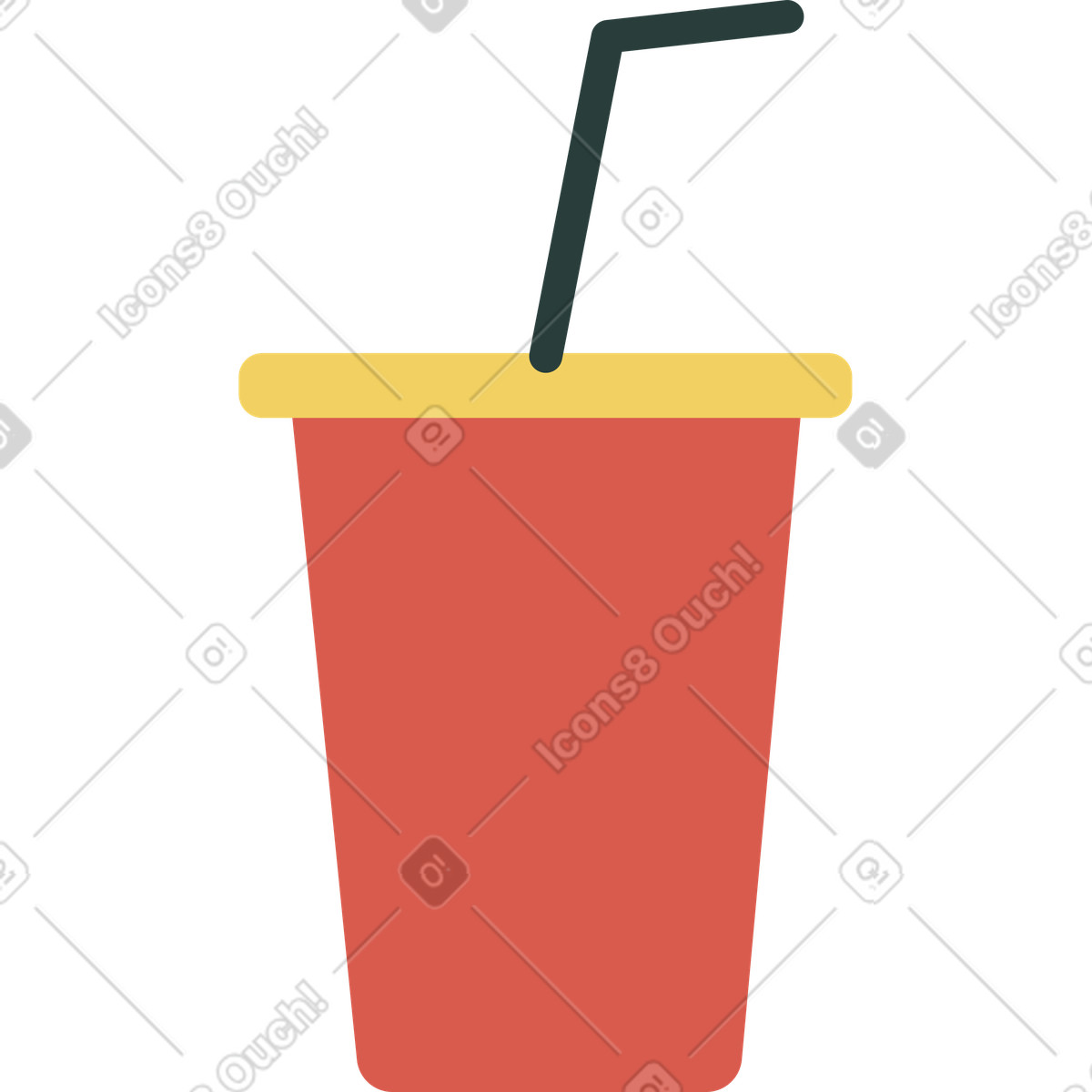 Coda illustrazione in stile Macaroni scarica in PNG, SVG