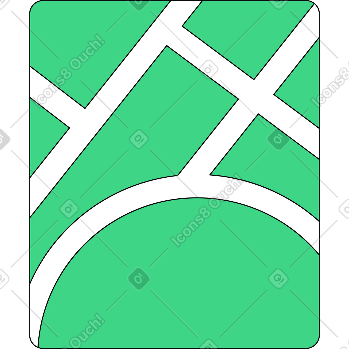 City map illustration in Teko style download in PNG, SVG