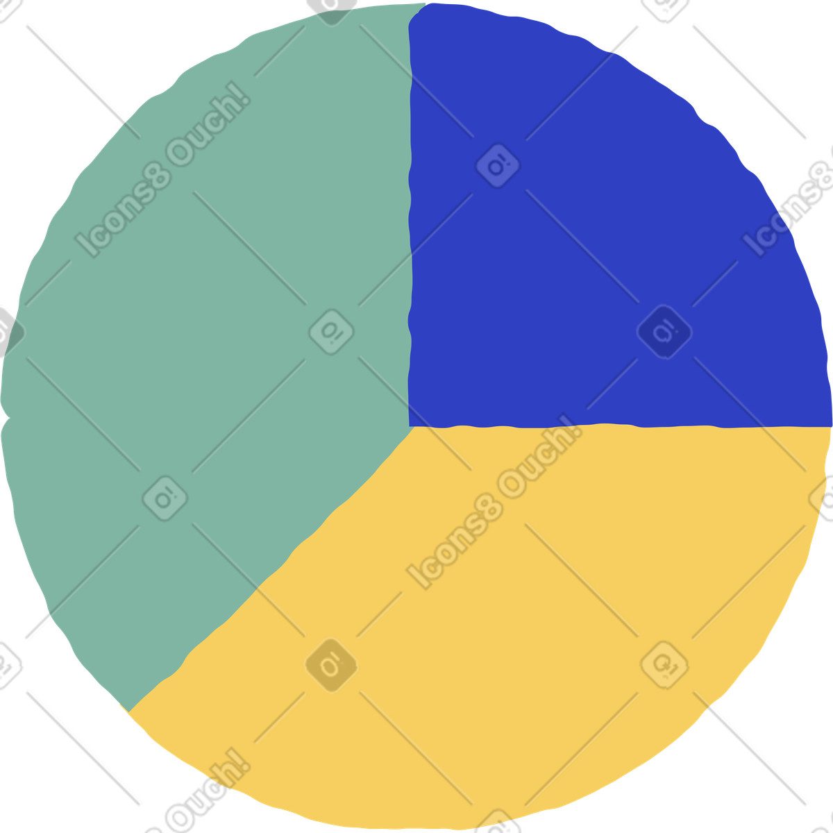 Pie-chart illustrazione in stile Pablo scarica in PNG, SVG