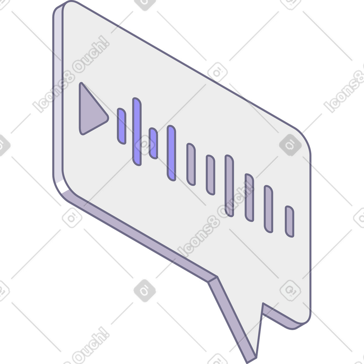 Ilustración Mensaje de audio en estilo Modul a descargar en PNG y SVG