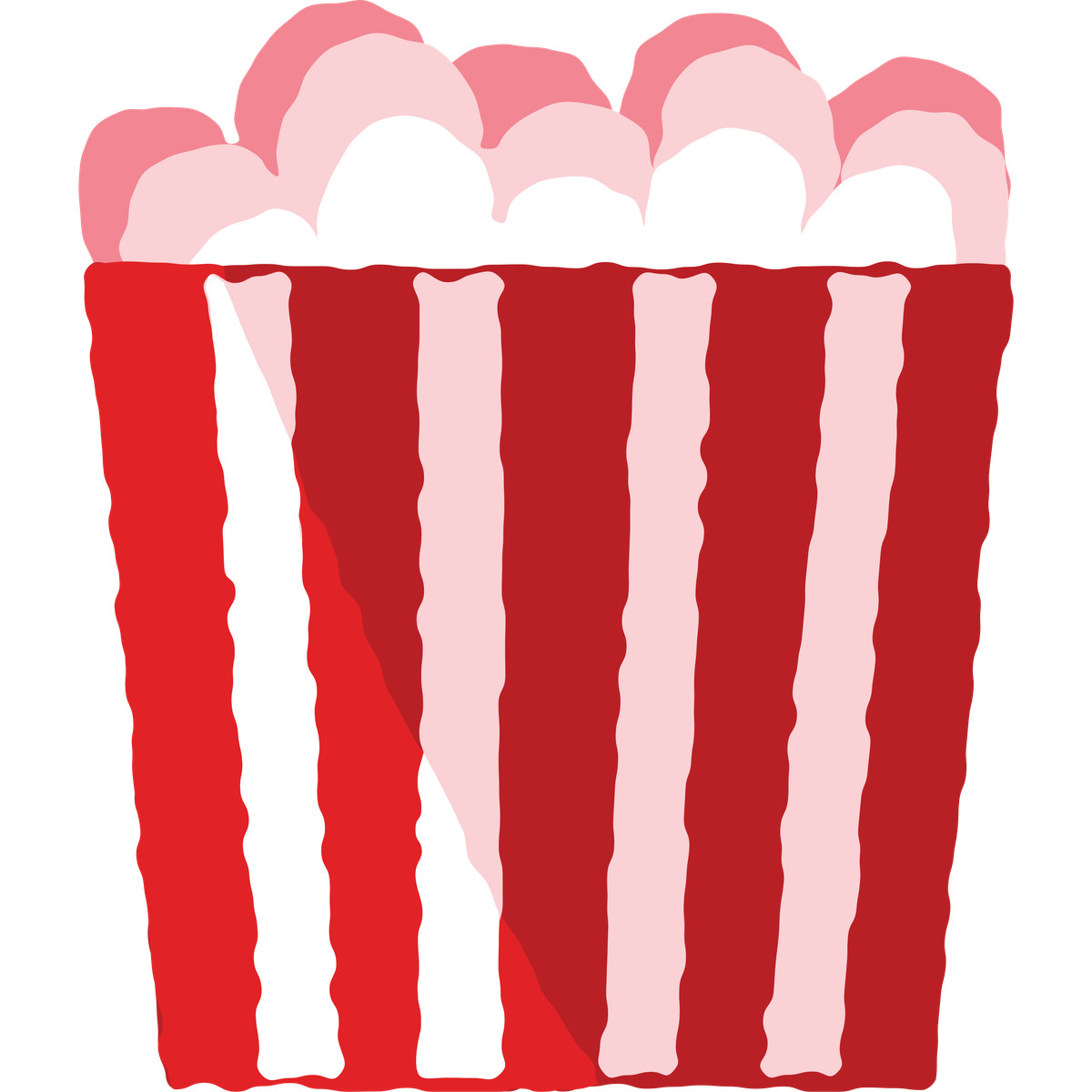 Popcorn-Illustration im Cherry-Stil als Download in PNG, SVG
