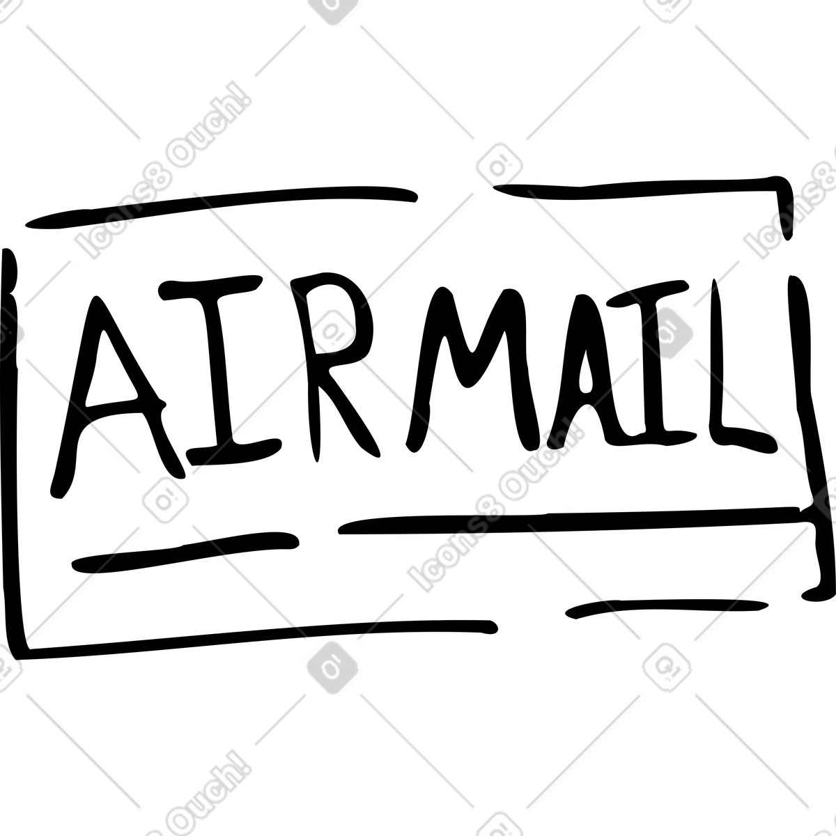 下载 Marks 风格的 Air mail stamp 插画，支持 PNG、SVG 格式
