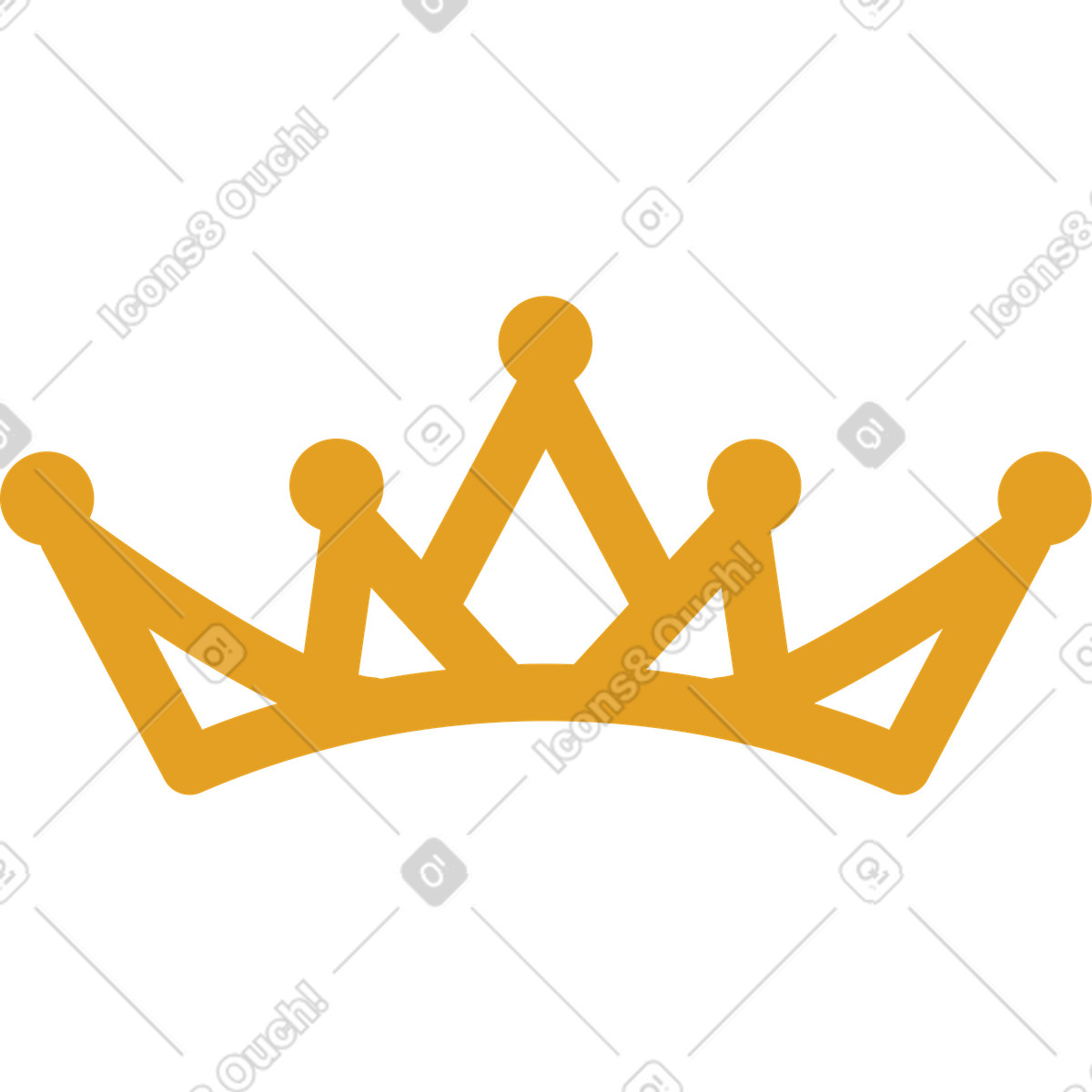 Tiara-Illustration im Arabica-Stil als Download in PNG, SVG