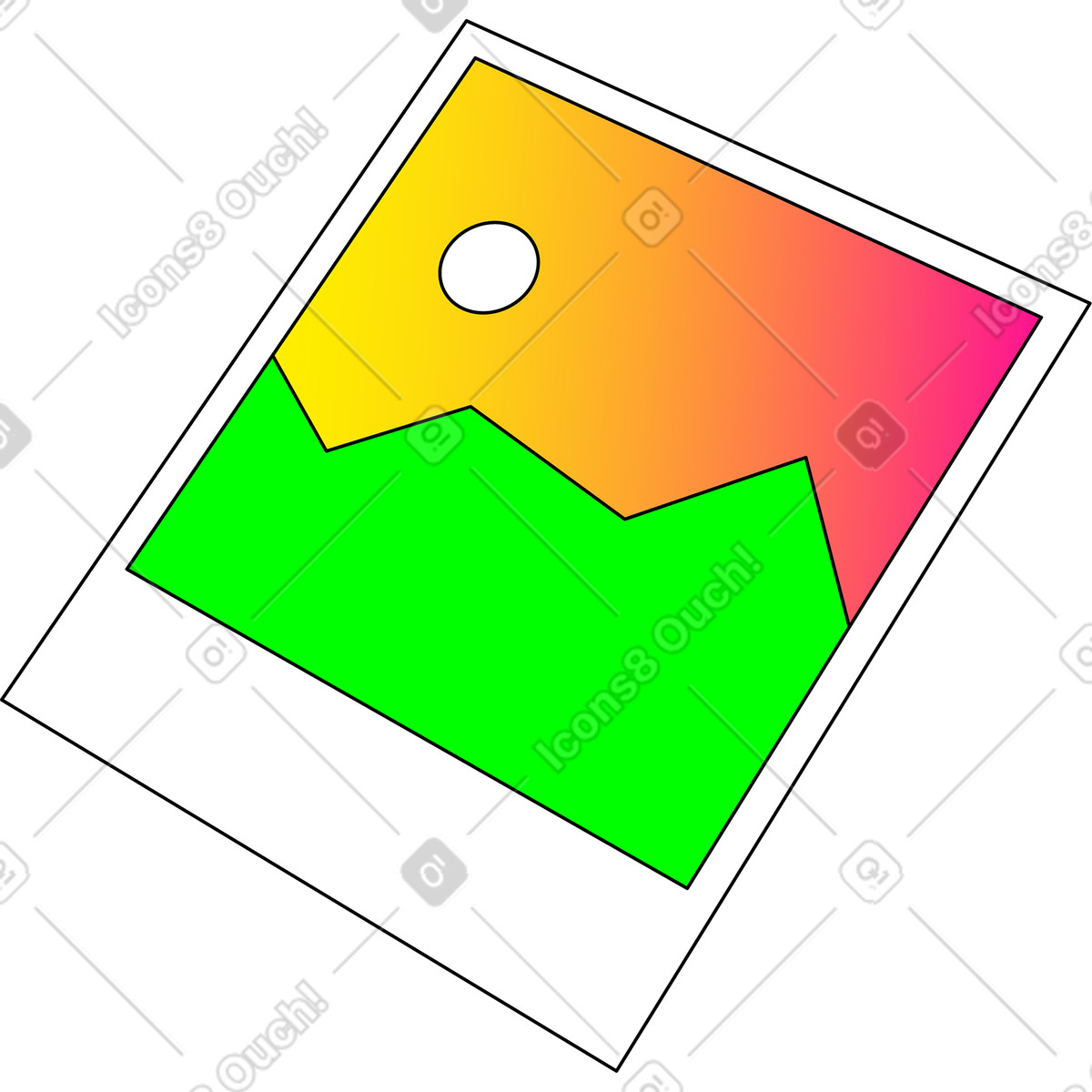 Pop スタイルの 写真 のイラストをPNG、SVG形式でダウンロード
