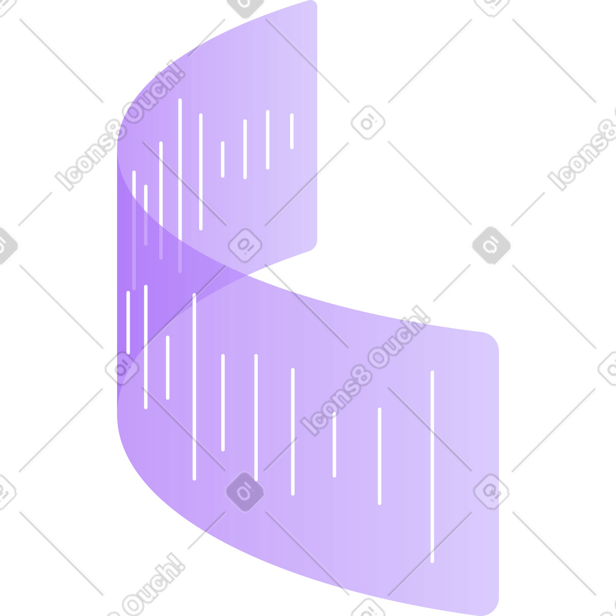 Ilustración Mensaje de audio curvo en ventana morada estilo Florid a descargar PNG y SVG