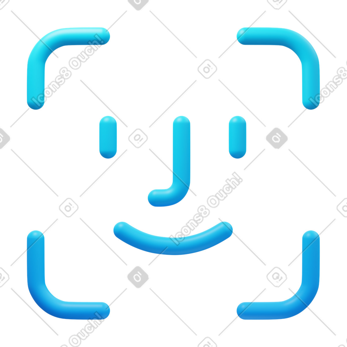 Id faccia illustrazione animata in stile 3D Fluency scaricabile in GIF, Lottie (JSON), AE