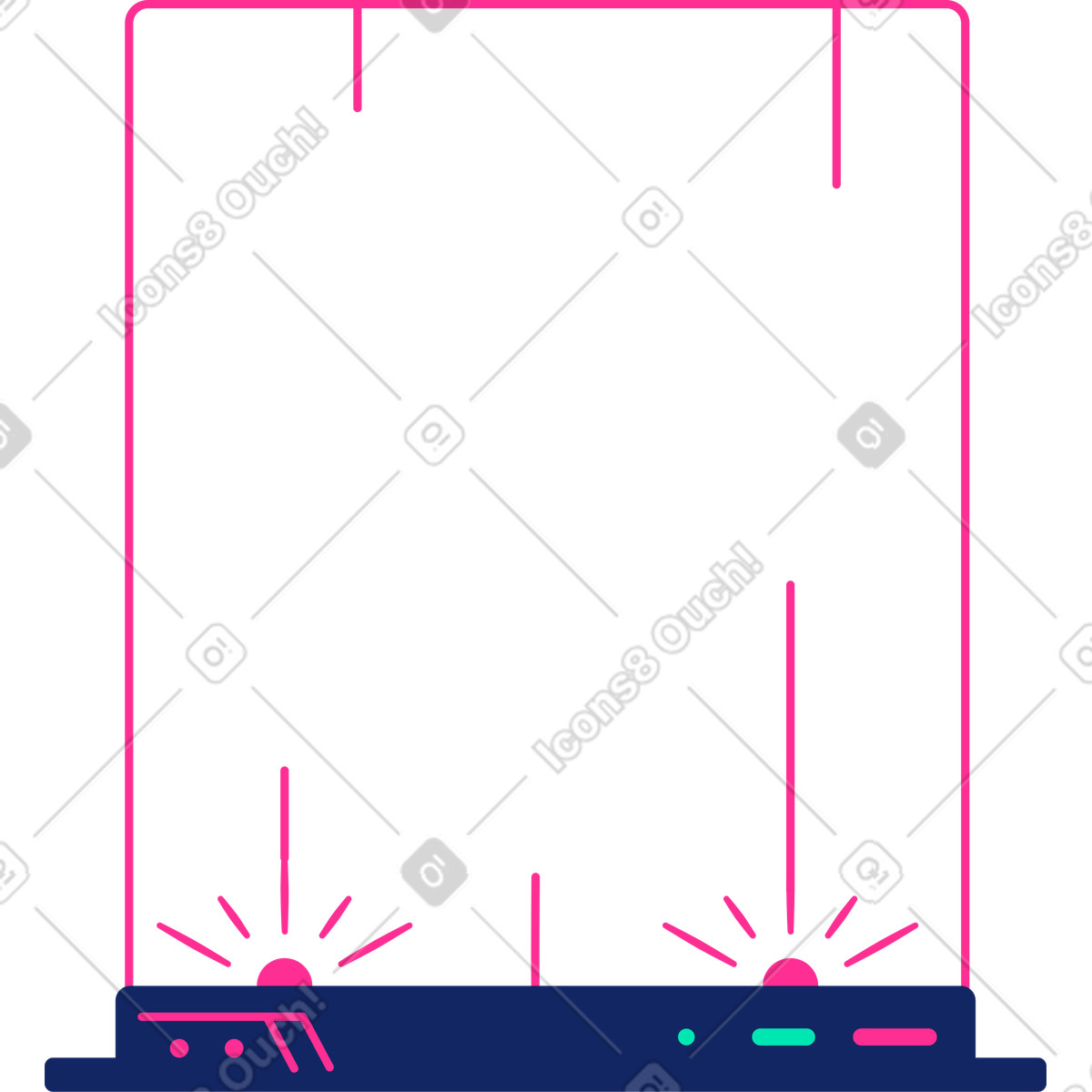 Visualizzazione dell'ologramma illustrazione in stile Cyborg scarica in PNG, SVG