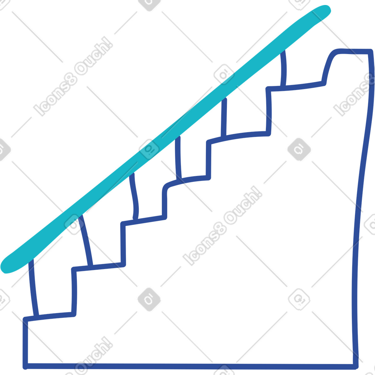 Ilustração de Escadaria em no estilo Lime para baixar em PNG, SVG