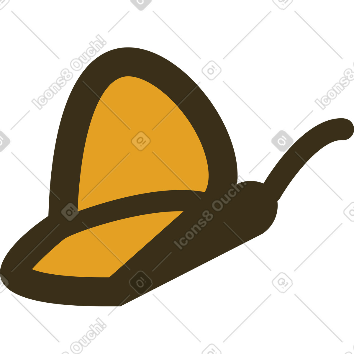 Schmetterling-Illustration im Arabica-Stil als Download in PNG, SVG