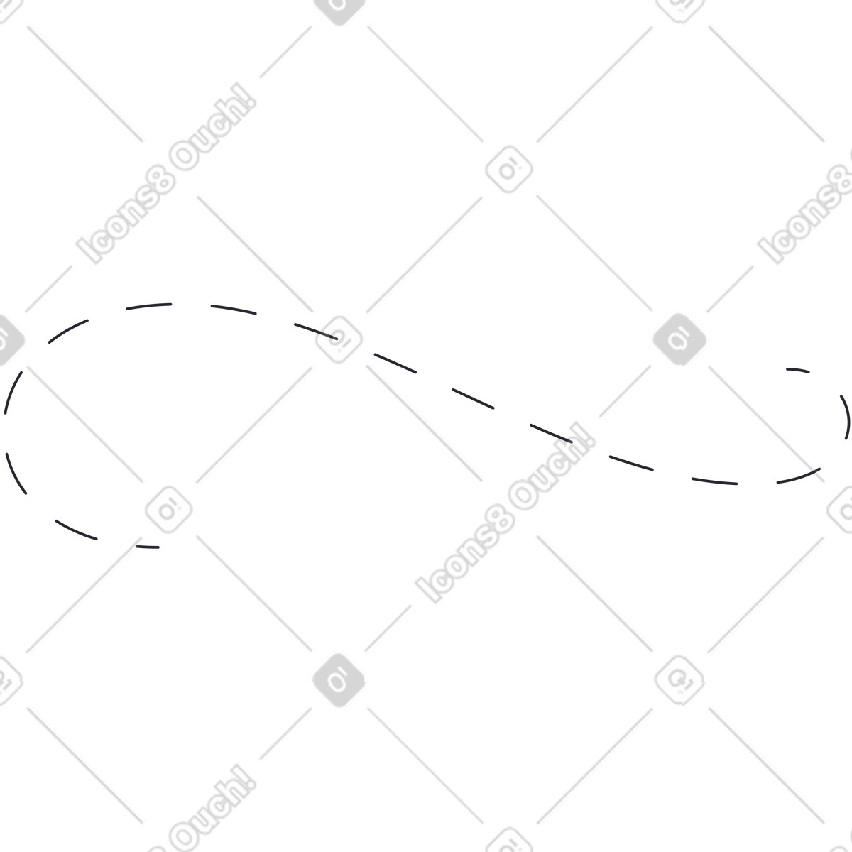 Ilustración Linea punteada en estilo Grapy a descargar en PNG y SVG