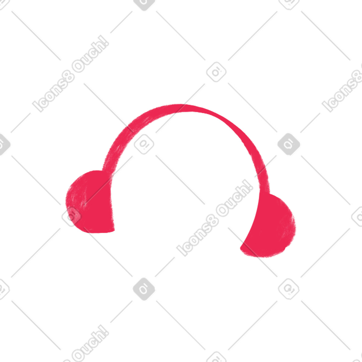 Illustration Red headphones dans le style Bonny à télécharger aux formats PNG, SVG