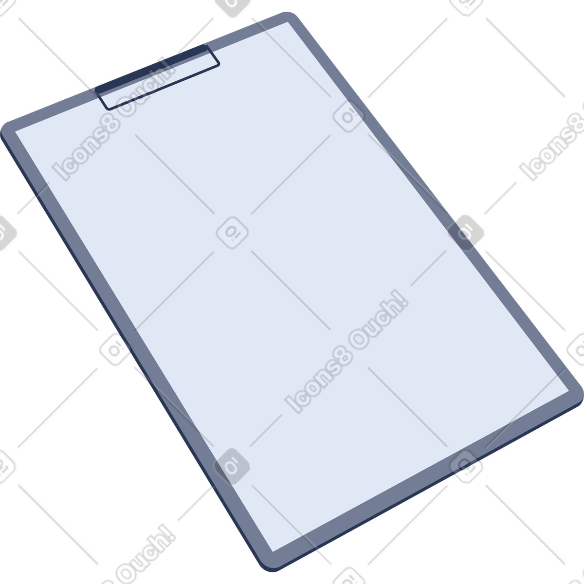 Empty clipboard illustration in PNG, SVG