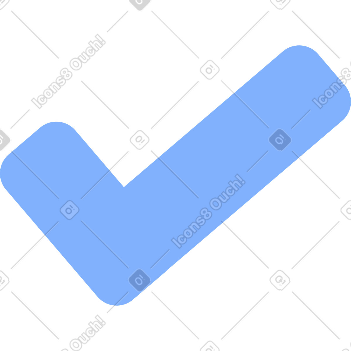 下载 Pablita 风格的 Big blue tick 动画插图，支持 GIF、Lottie （JSON）、AE 格式