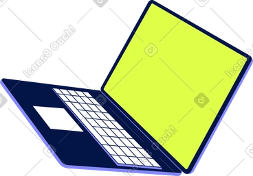 Ordinateur portable ouvert PNG, SVG
