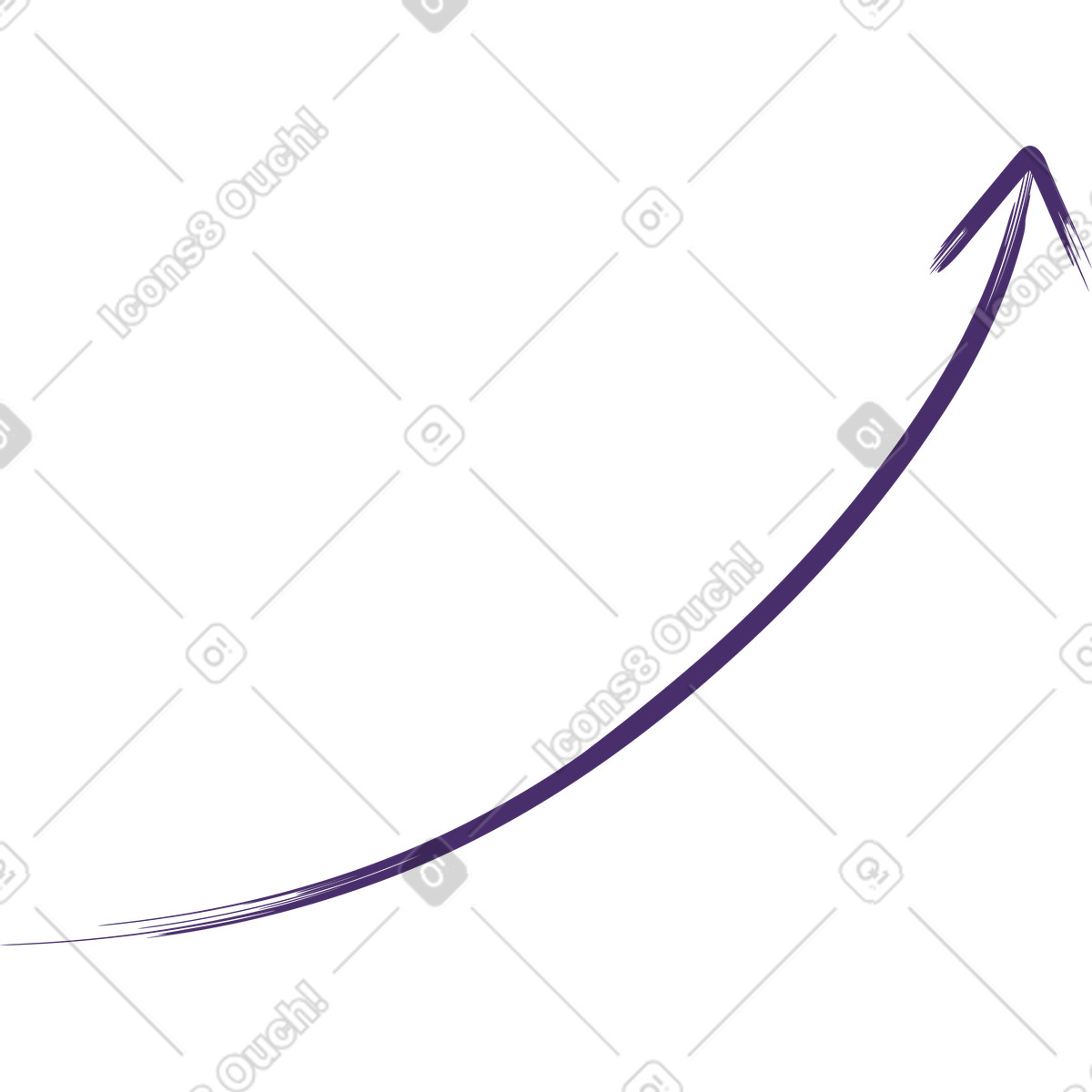 下载 Grain 风格的 Arrow up freehand 插画，支持 PNG、SVG 格式