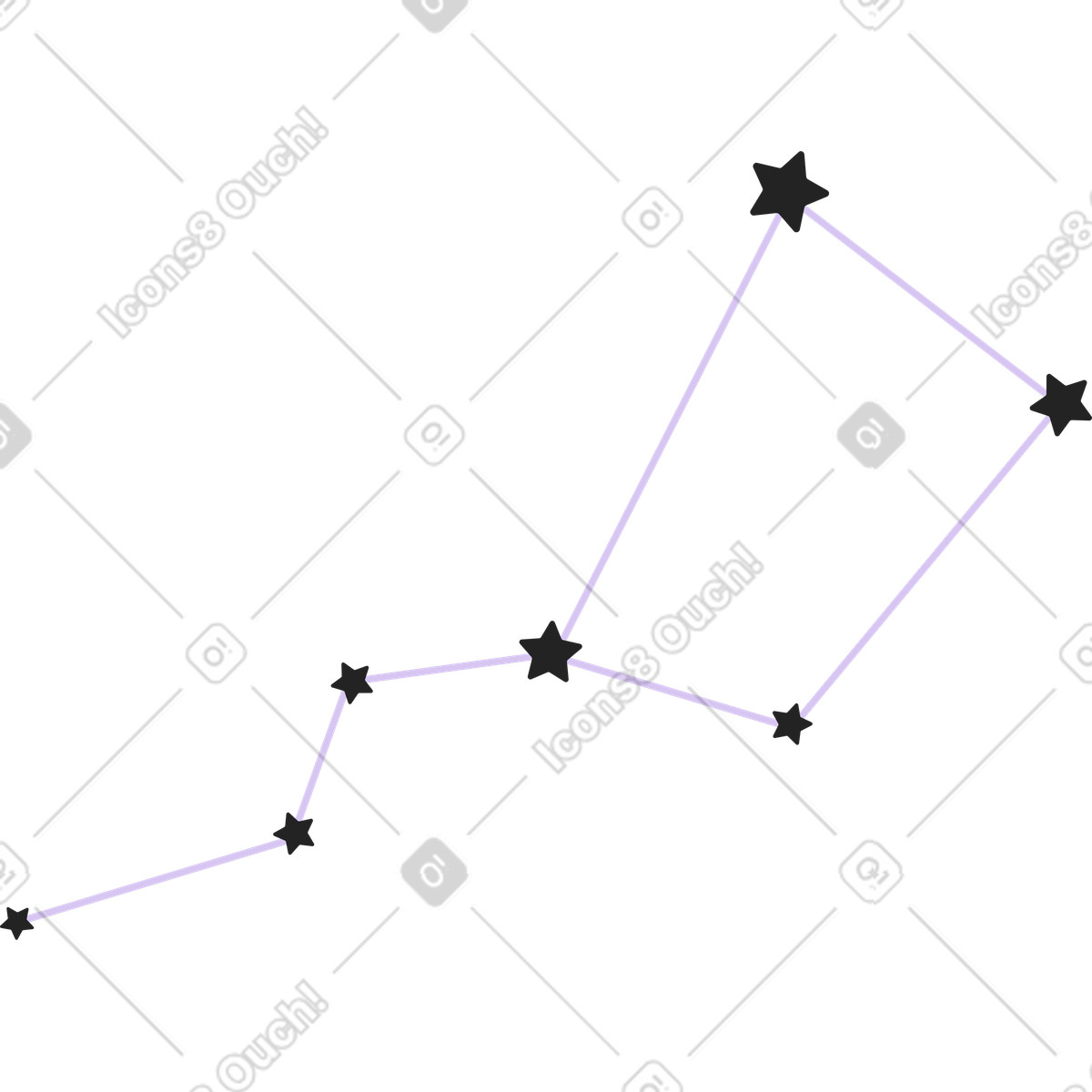 Constellation illustration featuring stars in a unique design clipart vector graphics
