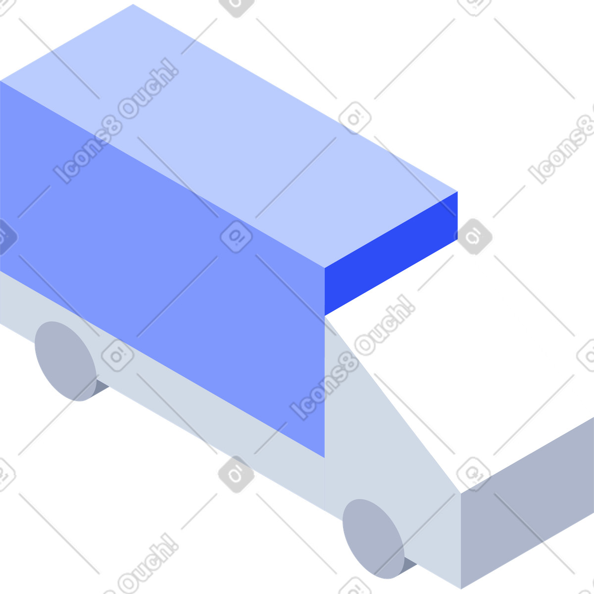 Truck delivery vehicle symbolizing shipping logistics and transportation services-Illustration im System-Stil als Download in PNG, SVG