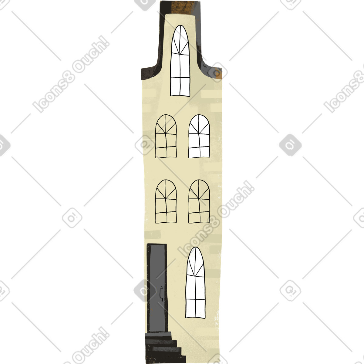 House illustration in Fabulous style download in PNG, SVG
