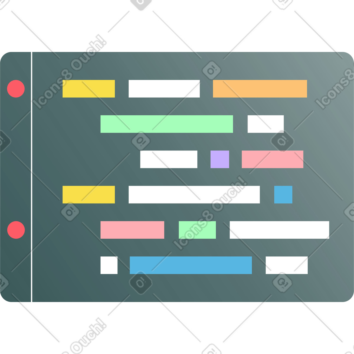 Colorful code in black window illustration Florid style download PNG, SVG