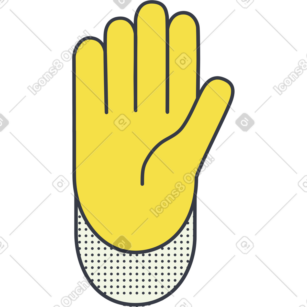 Ilustración Mano en estilo Abstract a descargar en PNG y SVG