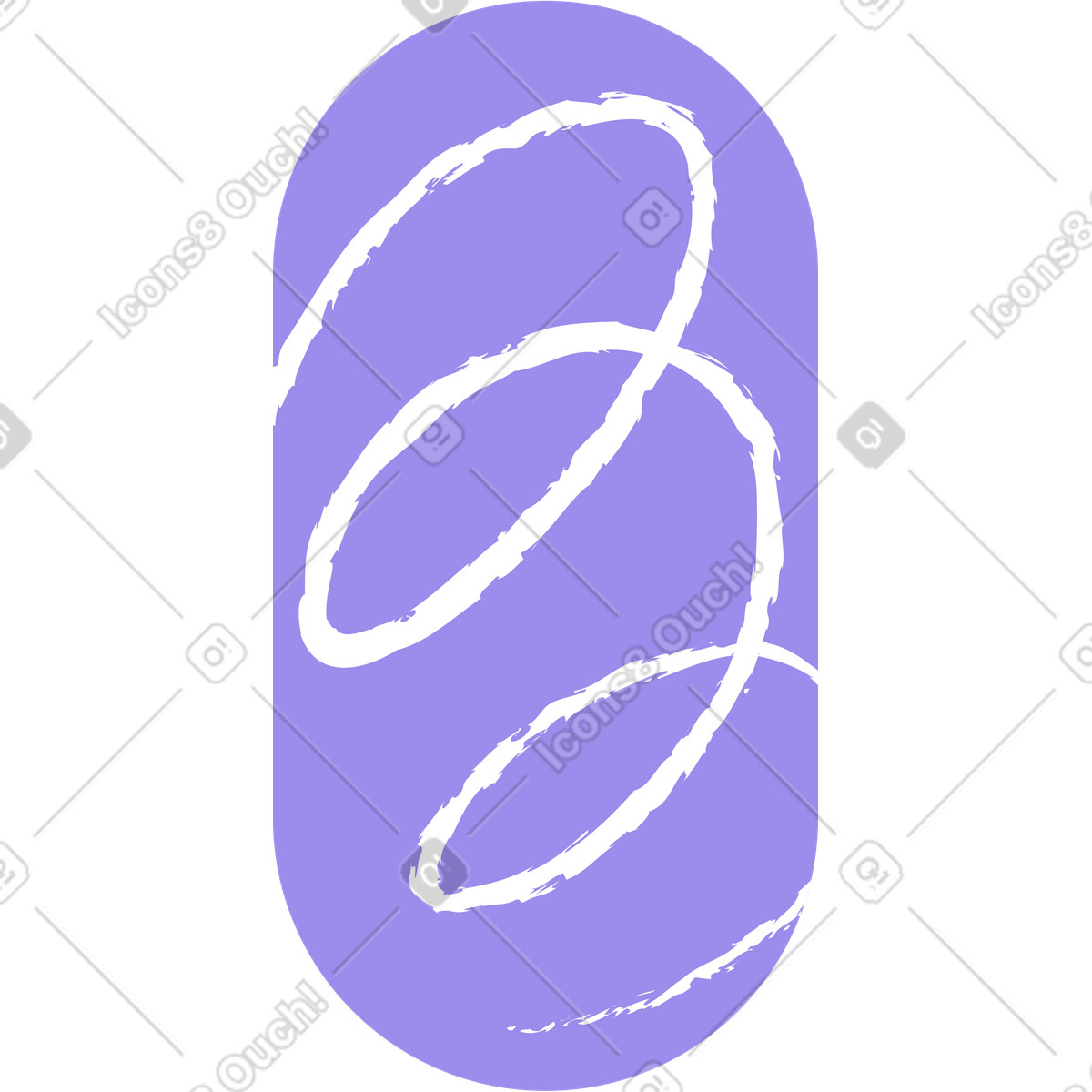 Ovale con linea strutturata illustrazione in stile Bright scarica in PNG, SVG